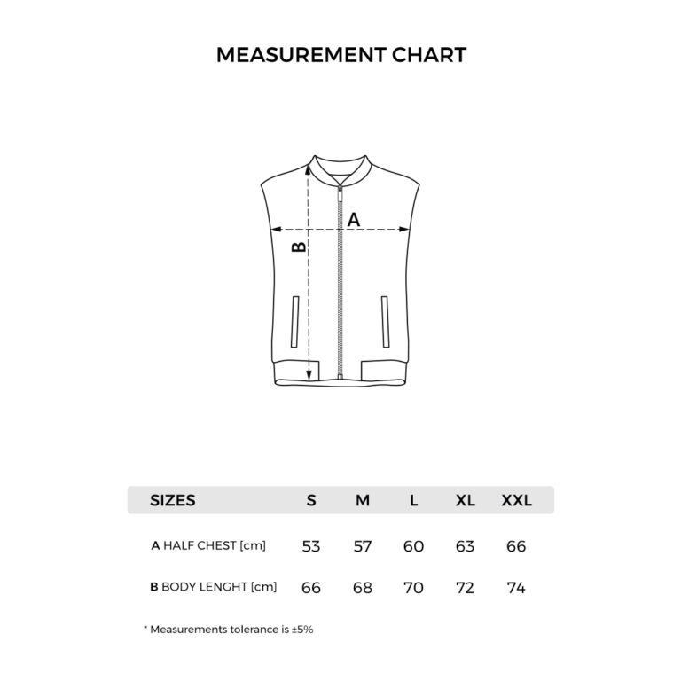 POLARIS VEST - tehnički crtež