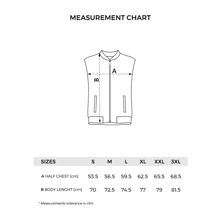 SKIPPER VEST - tehnički crtež