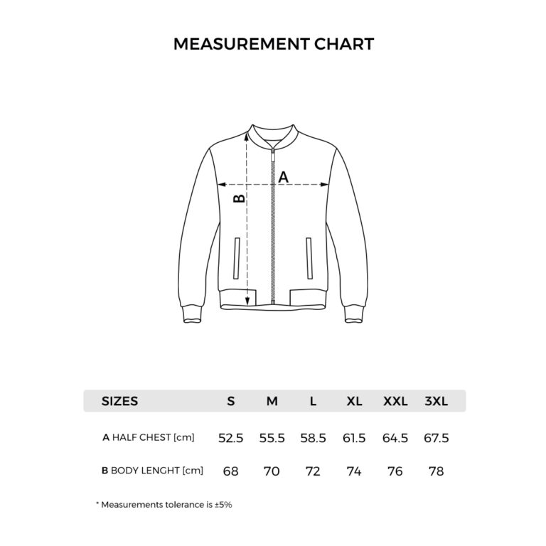 RINO JACKET - tehnički crtež