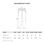 CRAFT PANTS - tehnički crtež