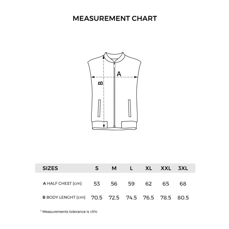 CRAFT VEST II - tehnički crtež