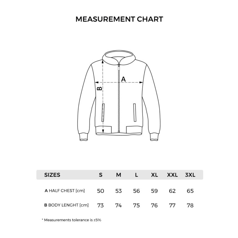 PANTHER GREY JACKET - tehnički crtež