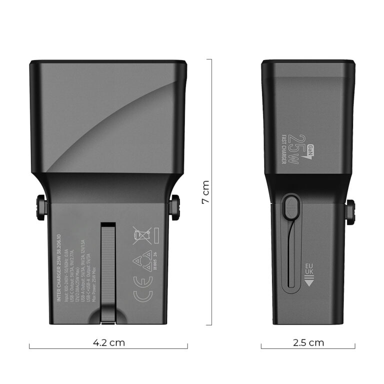 INTER CHARGER 25W - tehnički crtež