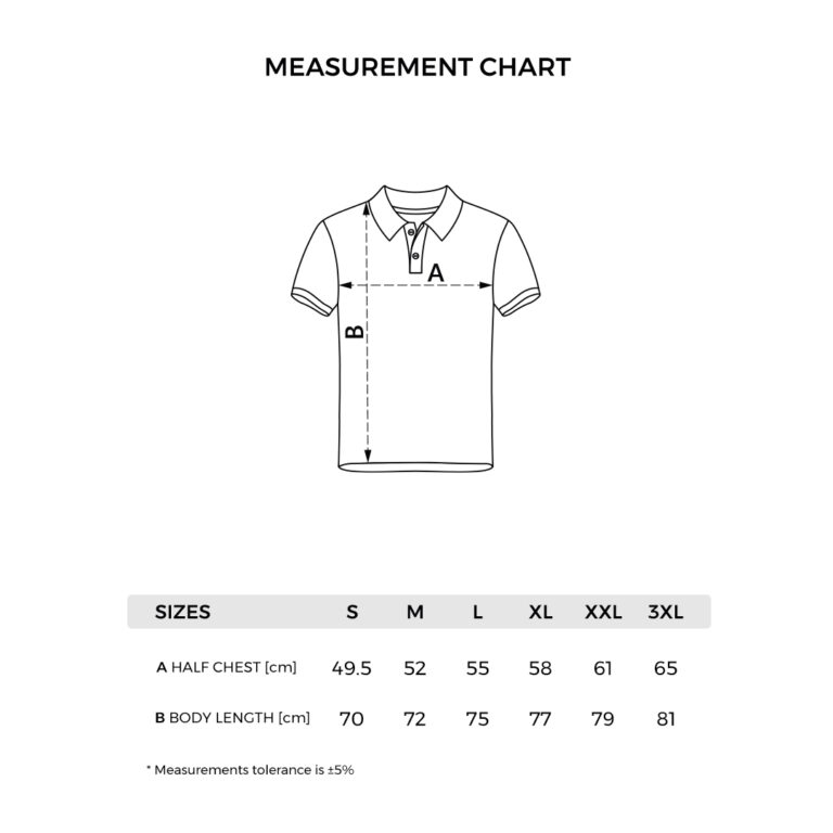 PREMIUM POLO - tehnički crtež
