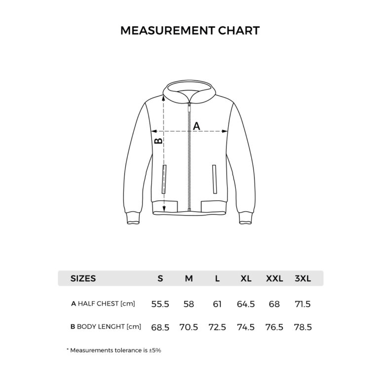 LIBERTY JACKET MEN - tehnički crtež