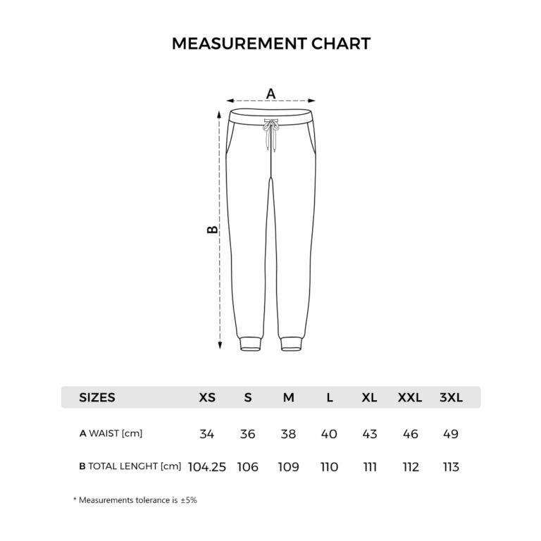 FLAT TRACK PANTS - tehnički crtež