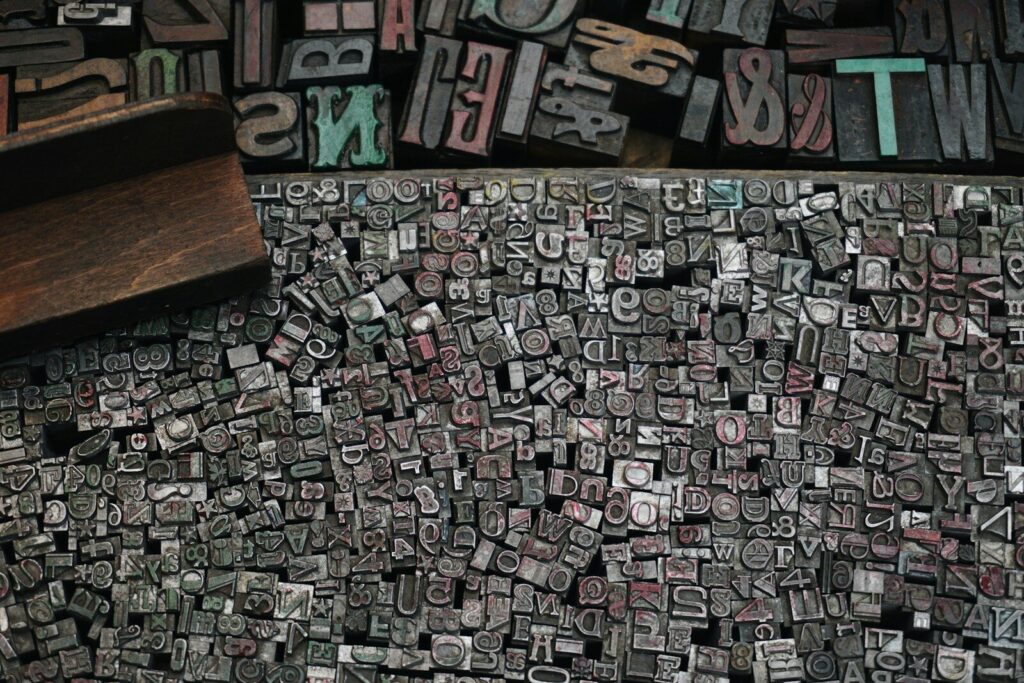 a large number of different type of letters